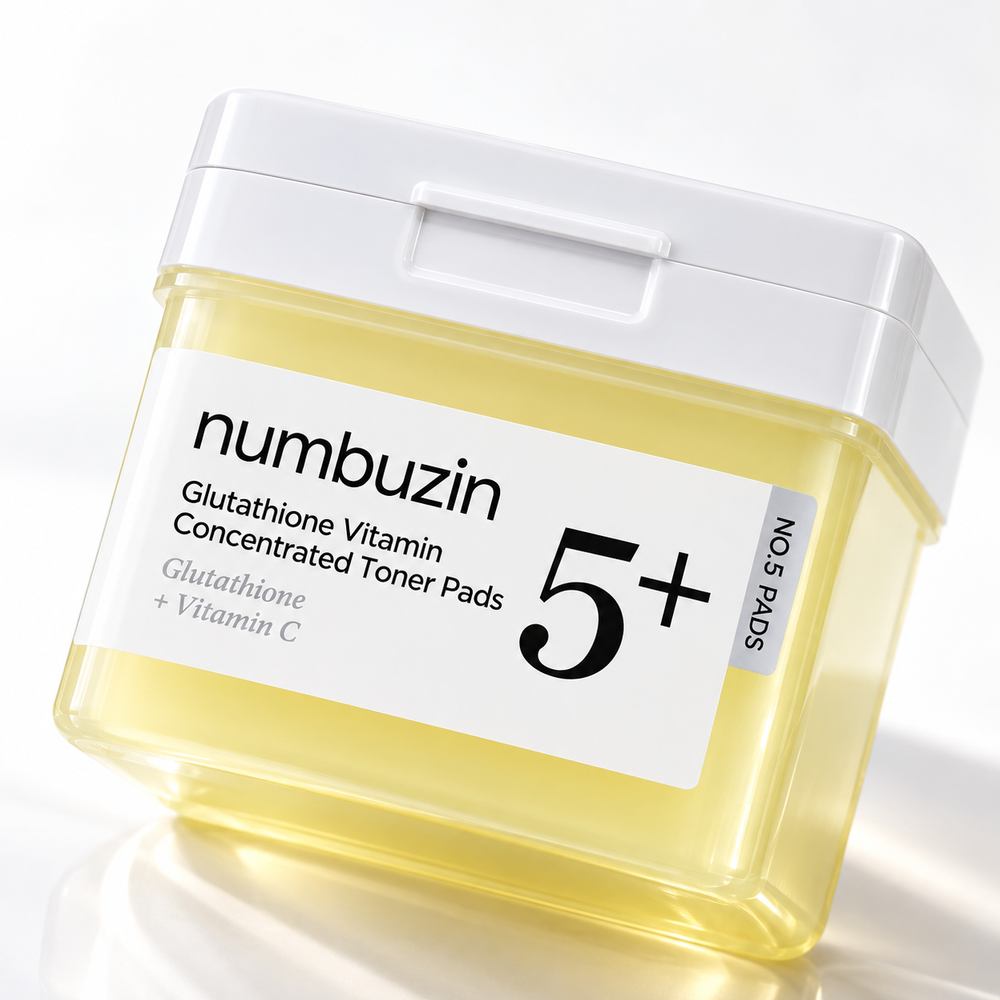 Осветляющие витаминные диски-пэды с ниацинамидом Numbuzin No.5 Glutathione Vitamin Concentrated Toner Pads 70 шт 180 мл