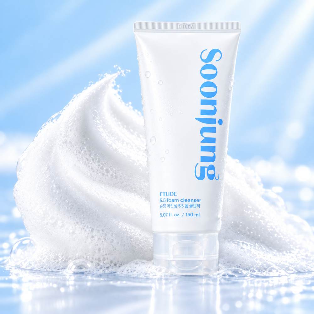 Пенка для умывания для чувствительной кожи лица Etude House Soon Jung pH 5.5 Foam Cleanser 150 мл