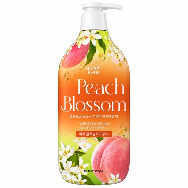 Гель для душа с ароматом цветущего персика Happy Bath Peach Blossom Body Wash 900 мл