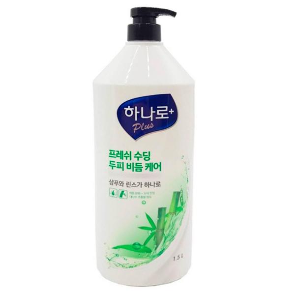 Шампунь для волос с экстрактом бамбука KeraSys Hana Lo Plus Shampoo Shampoo Fresh Soothing 1500 мл