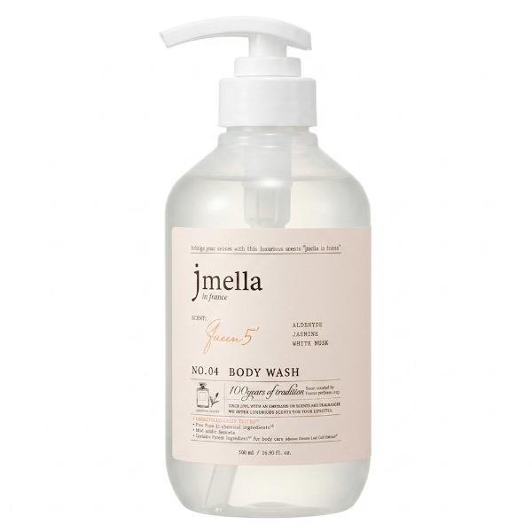Парфюмированный гель для душа с ароматом жасмина и белого мускуса Jmella N0.04 In France Queen 5 Body Wash 500 мл
