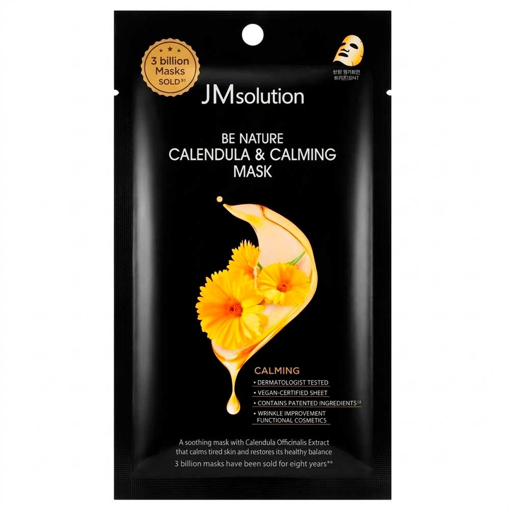 Успокаивающая тканевая маска с экстрактом календулы JMsolution Be Nature Calendula Calming Mask 24 мл