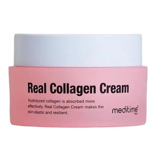 Антивозрастной крем для лица на основе пептидов и коллагена Meditime Real Collagen Cream 50 мл
