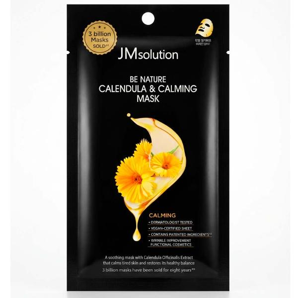 Успокаивающая тканевая маска с экстрактом календулы JMsolution Be Nature Calendula Calming Mask 24 мл