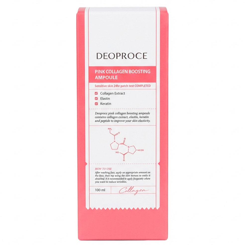 Подтягивающая сыворотка для лица с коллагеном Deoproce Pink Collagen Boosting Ampoule 100 мл