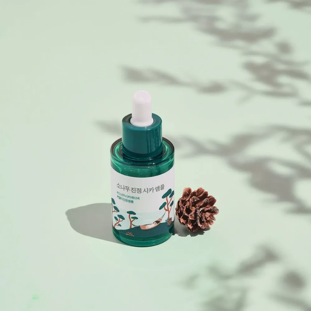 Ампульная сыворотка для лица с экстрактами сосны и центеллы Round Lab Pine Calming Cica Ampoule 30 мл