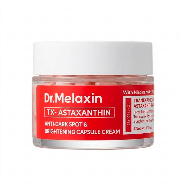 Капсульный крем для лица против морщин и пигментации с астаксантином Dr.Melaxin TX-Astaxanthin Anti-Dark Spot & Brightening Capsule Cream 50 г

