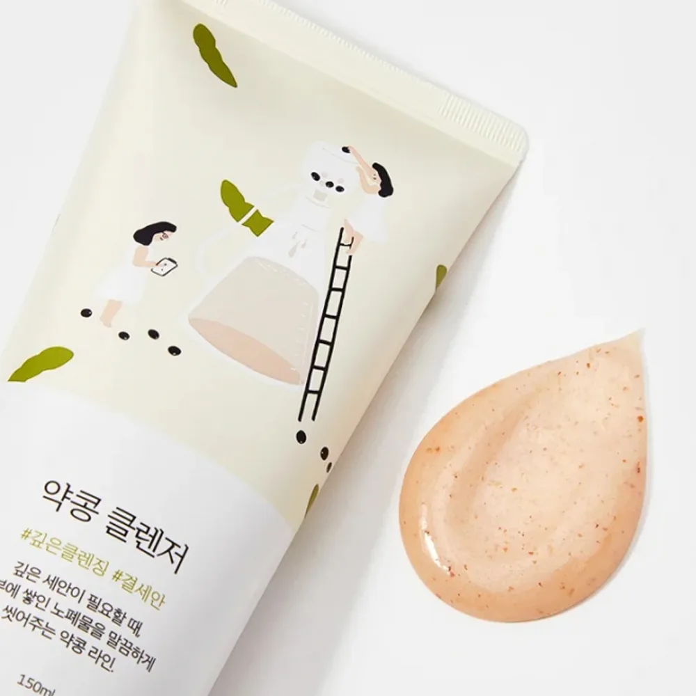 Смягчающая пенка-скраб для умывания с экстрактом соевых бобов Round Lab Soybean Cleanser 150 мл
