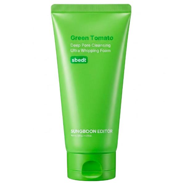Мягкая пенка для умывания Sungboon Editor Green Tomato Deep Pore Cleansing Ultra Whipping Foam 120 г