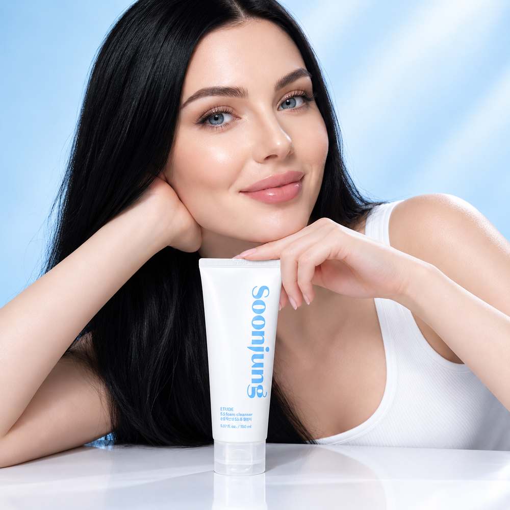 Пенка для умывания для чувствительной кожи лица Etude House Soon Jung pH 5.5 Foam Cleanser 150 мл