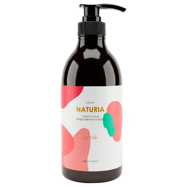Молочный гель для душа с экстрактом инжира Naturia Creamy Milk Body Wash Fig Pulp 750 мл