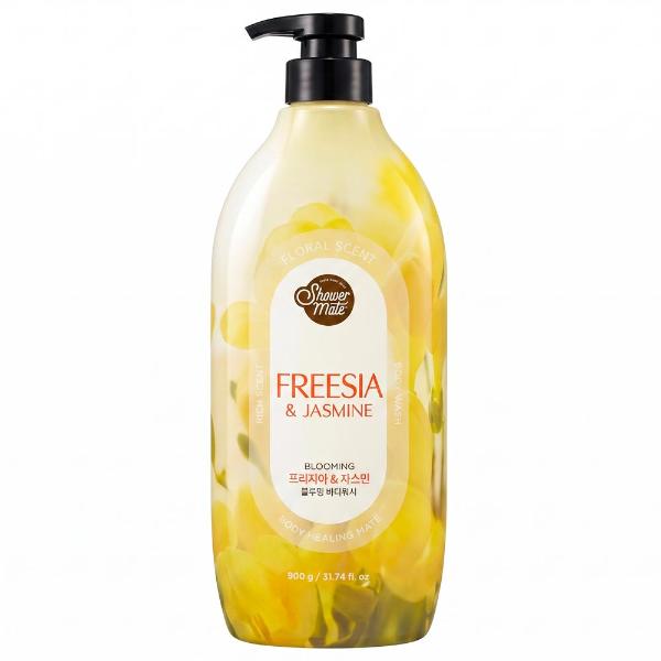 Парфюмированный гель для душа с ароматом фрезии и жасмина KeraSys Shower Mate Blooming Body Wash Freesia Jasmine 900 г