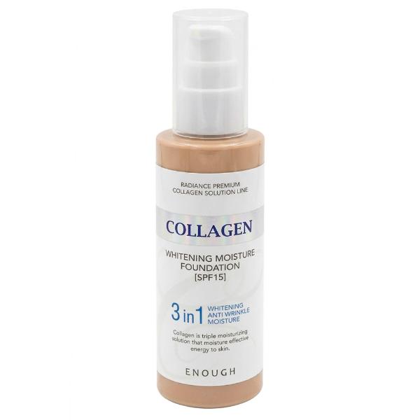 Тональная основа 3 в 1 Enough Collagen Whitening Moisture 3in1 Foundation SPF15 21 тон 100 мл