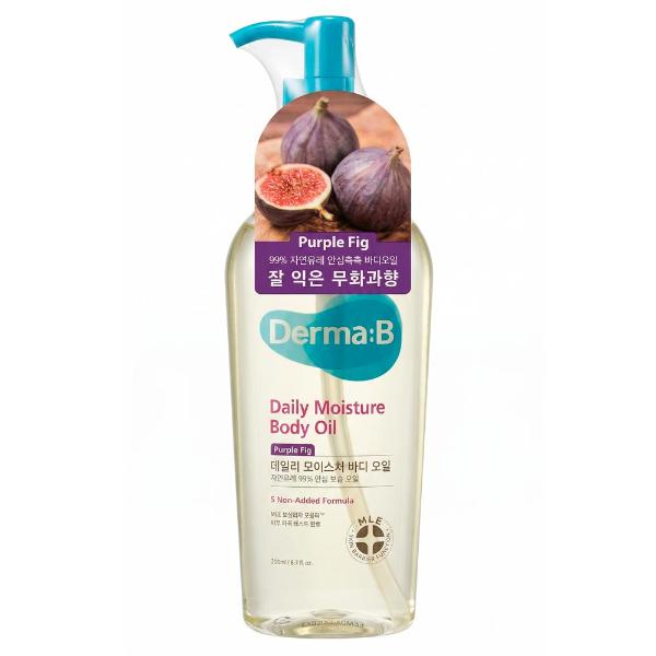 Ламеллярное парфюмированное масло для тела Derma:B Daily Moisture Body Oil Purple Fig 200 мл