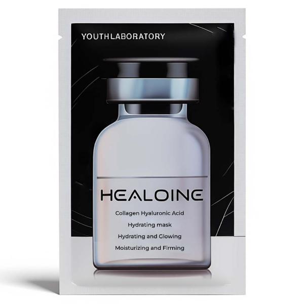 Увлажняющая ампульная тканевая маска с коллагеном и гиалуроновой кислотой HEALOINE Black Ampoule Mask Sheet 30 г