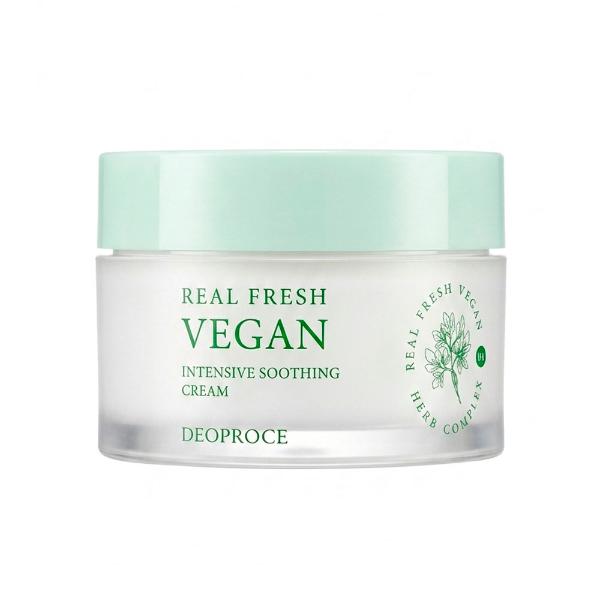 Увлажняющий успокаивающий крем для лица Deoproce Real Fresh Vegan Intensive Soothing Cream 100 мл