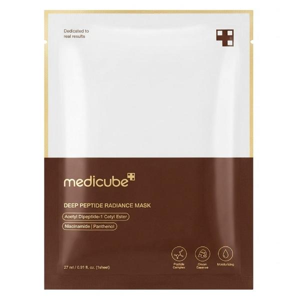 Антивозрастная тканевая маска с комплексом пептидов Medicube Deep Peptide Radiance Mask 27 мл