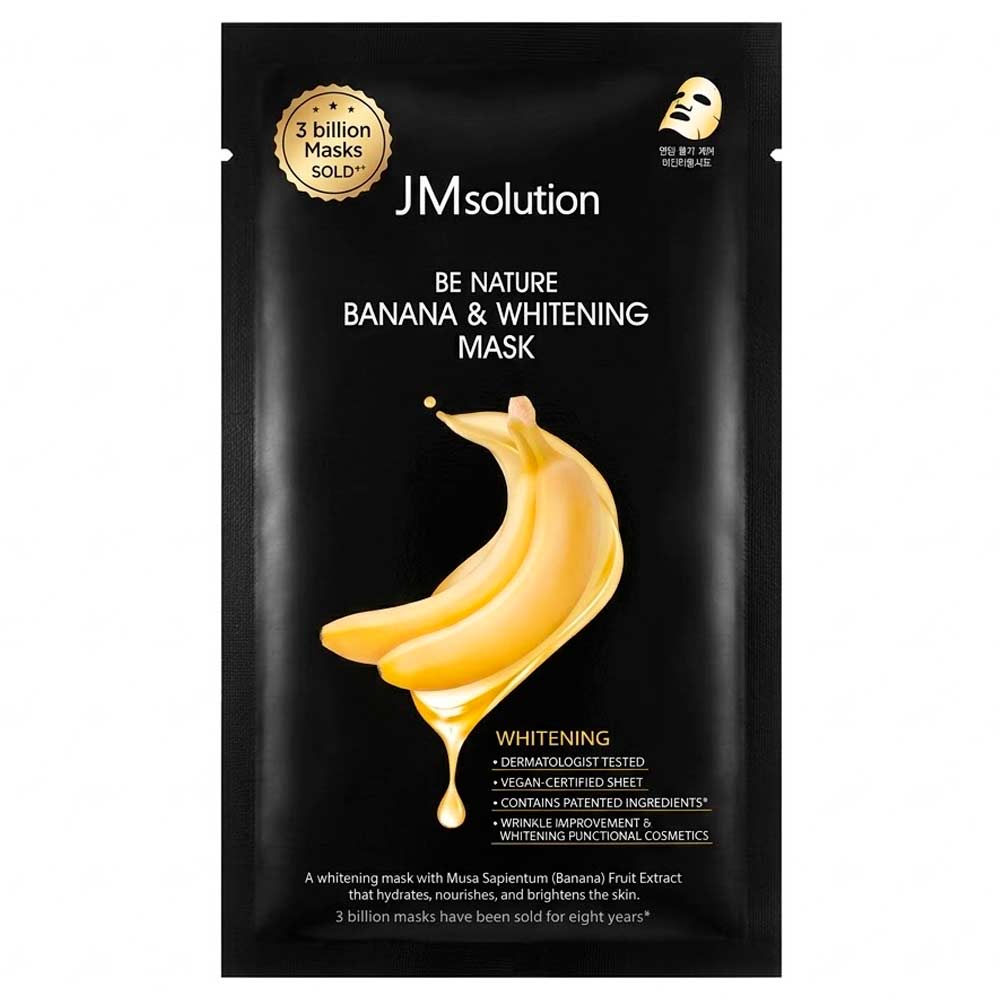Тканевая маска для лица с экстрактом банана JMsolution Be Nature Banana Whitening Mask 24 мл