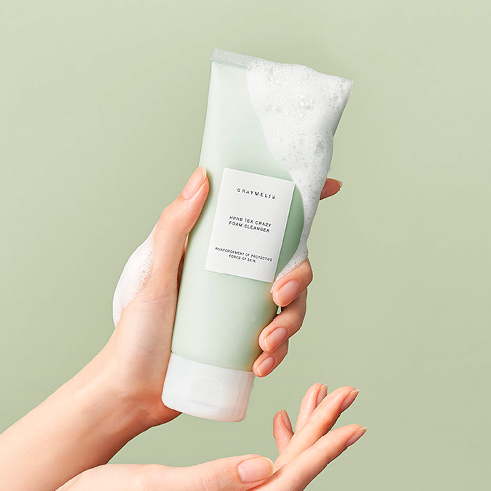 Пенка для умывания с экстрактом зеленого чая GRAYMELIN Herb Tea Crazy Foam Cleanser 150 мл
