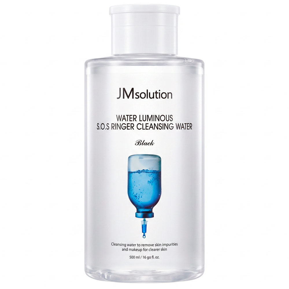 Мицеллярная вода с гиалуроновой кислотой JMsolution Water Luminous SOS Ringer Cleansing Water Black 500 мл