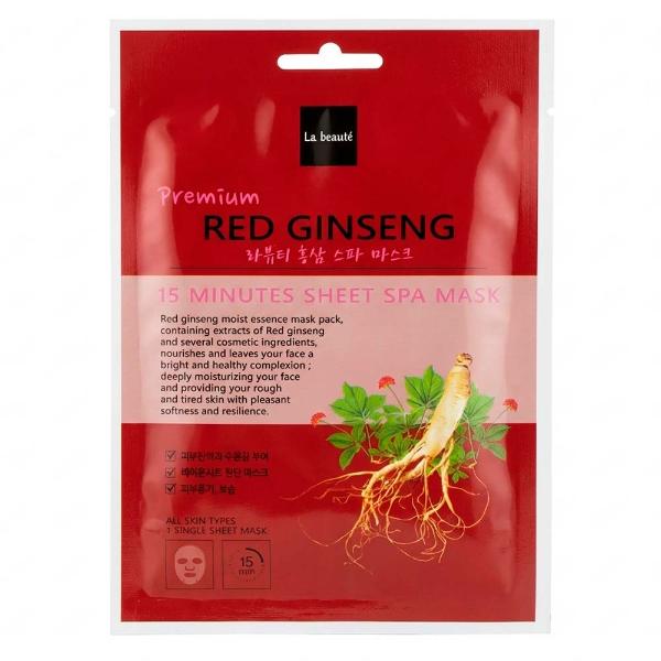 Тканевая маска для лица с экстрактом красного женьшеня  La Beute Premium Red Ginseng Mask 25 г