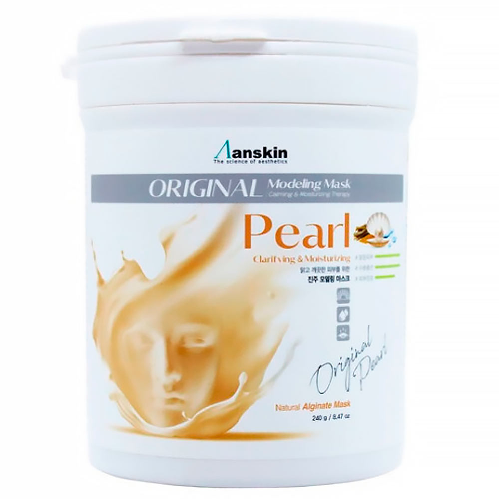 Маска на основе морских водорослей альгинатная осветляющая Anskin Original Pearl Modeling Mask 240 г (банка)