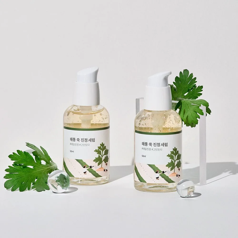 Успокаивающая сыворотка для лица с экстрактом полыни Round Lab Mugwort Calming Serum 50 мл