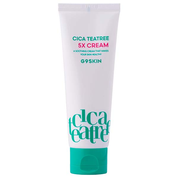 Успокаивающий и увлажняющий крем для лица G9Skin Cica Teatree 5X 80 мл 