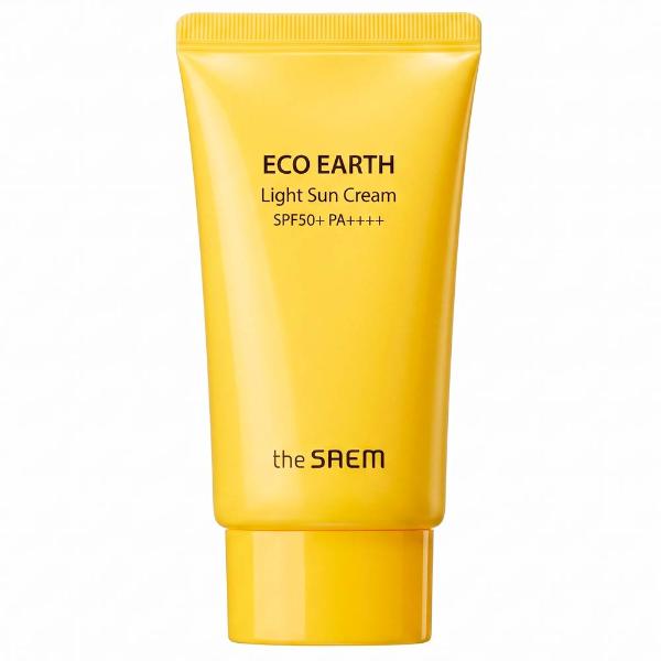 Лёгкий солнцезащитный крем для лица The Saem Eco Earth Light Sun Cream SPF50+ PA+++ 50 г