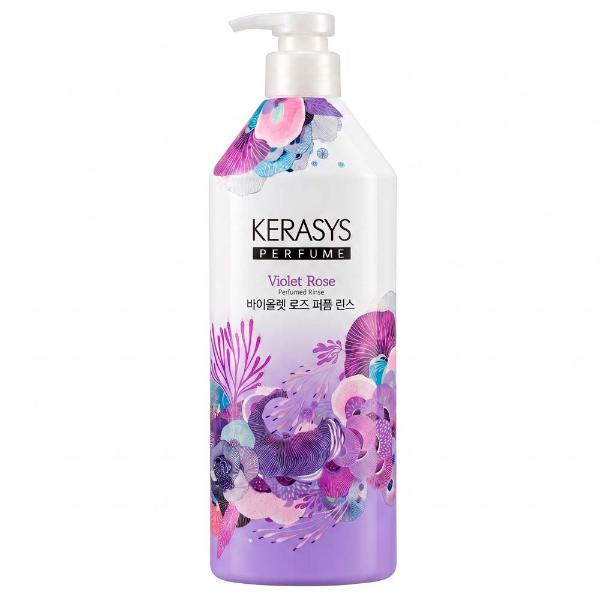 Парфюмированный кондиционер-бальзам для волос с ароматом фиалки KeraSys Violet Rose Perfumed Rinse1000 мл